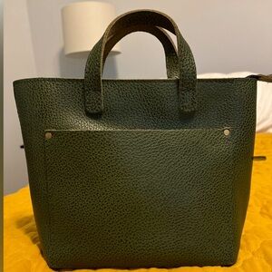 Portland leather Avocado Mini zipper crossbody